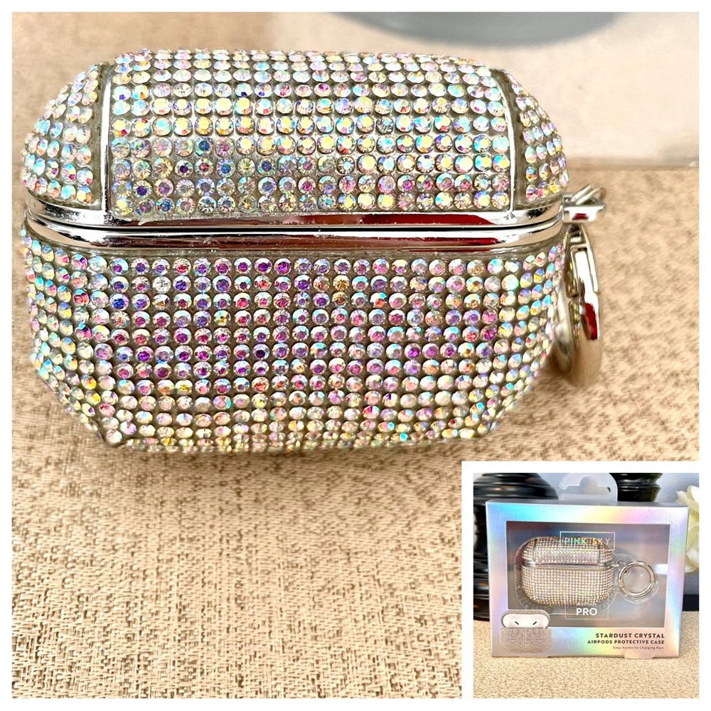 NWT Pink Iridescent Rhinestone AirPods Pro Case